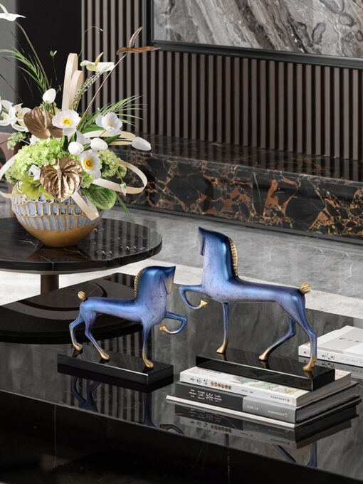 ngua ma dao thanh cong 6 9 Tượng ngựa nghệ thuật trang trí kệ tủ, tivi