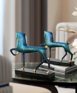 Tượng ngựa nghệ thuật trang trí kệ tủ, tivi