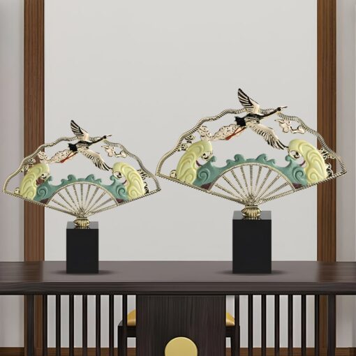 tuong-quat-chim-hac (2) Tượng Quạt Chim Hạc "Lý Tưởng Phú Quý"