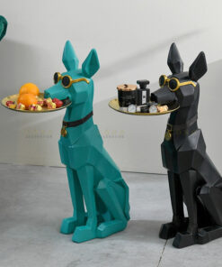 Tượng chó để sàn phòng khách