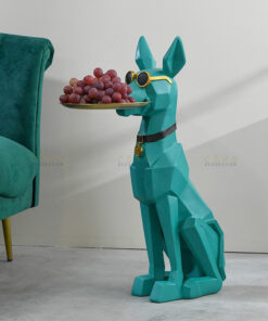 Tượng chó để sàn phòng khách