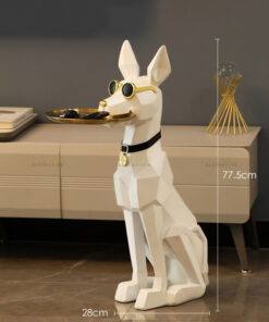Tượng chó để sàn phòng khách
