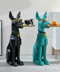 Tượng chó để sàn phòng khách