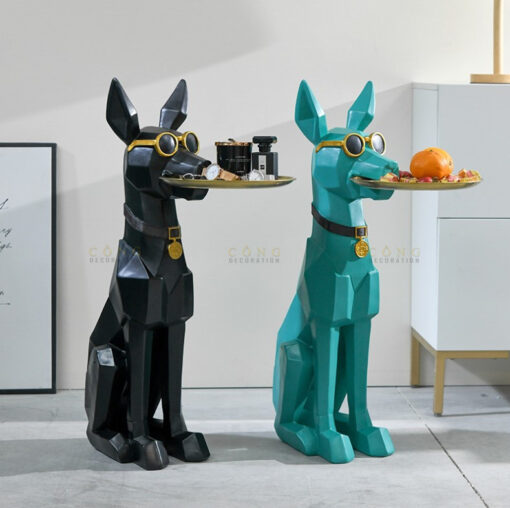 Tượng chó để sàn phòng khách Tượng chó để sàn phòng khách