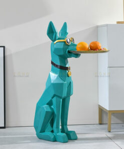 Tượng chó để sàn phòng khách