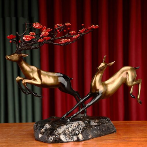 doi huou trang tri 1-min Đôi hươu may mắn làm quà khai trương