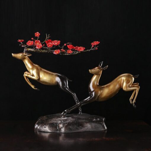 doi huou trang tri 2-min Đôi hươu may mắn làm quà khai trương