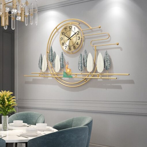 dong-ho-treo-tuong 1 (3) Tranh đồng hồ treo tường hươu nai