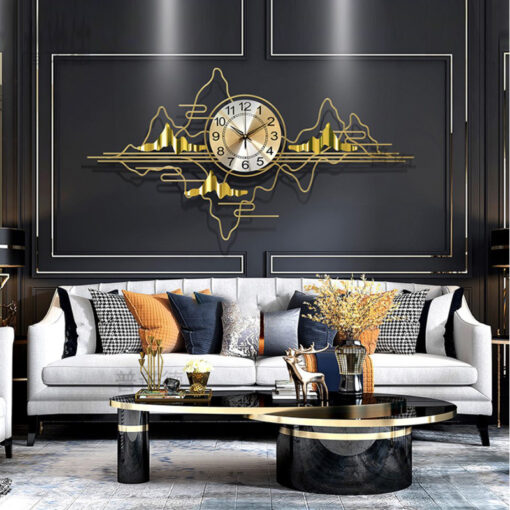 dong ho treo tuong trang tri dep 4 Đồng hồ treo tường núi đồi hùng vỹ