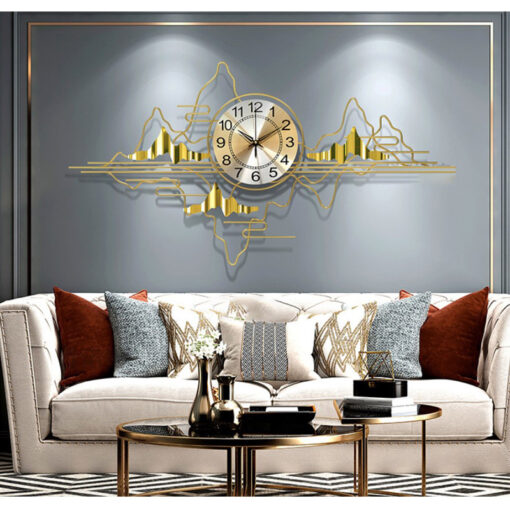 dong ho treo tuong trang tri dep 5 Đồng hồ treo tường núi đồi hùng vỹ