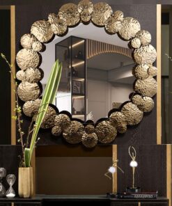 Gương tròn sang trọng trang trí phòng khách