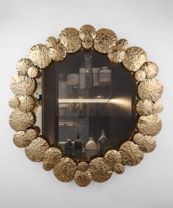 Gương tròn sang trọng trang trí phòng khách