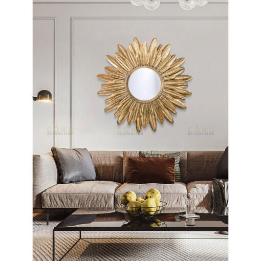 guong trang tri hoa mat troi 1 Gương treo tường hoa mặt trời