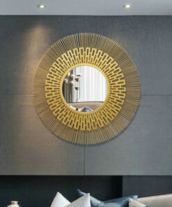 Gương treo tường sáng tạo bằng kim loại