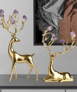 Hươu Sika gắn đá cao cấp