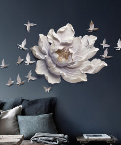 Phù điêu treo tường hoa mẫu đơn