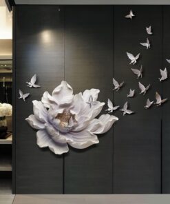 Phù điêu treo tường hoa mẫu đơn