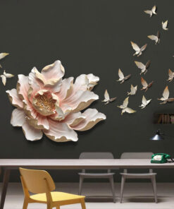 Phù điêu treo tường hoa mẫu đơn