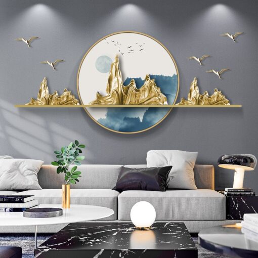 phu dieu treo tuong nui 2 Phù điêu treo tường núi non hùng vỹ