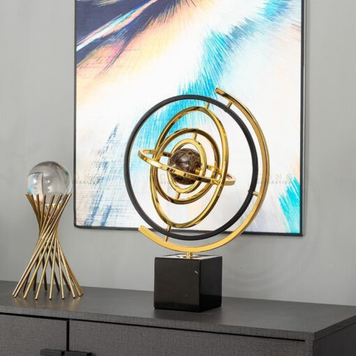 qua dia cau kim loai 2 Mô hình quả địa cầu xoay vòng