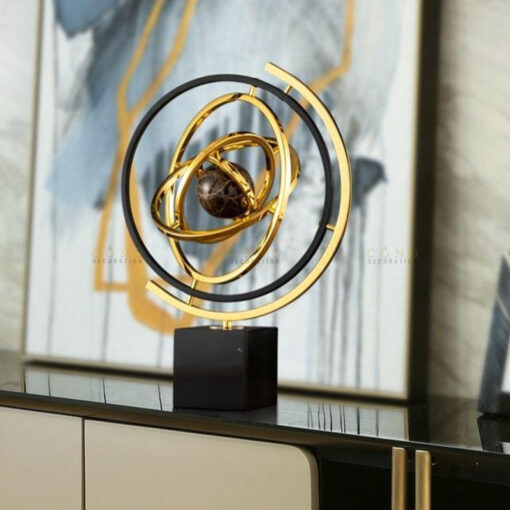 qua dia cau kim loai 3 Mô hình quả địa cầu xoay vòng