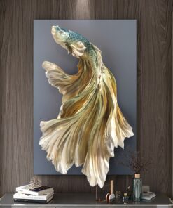 Tranh cá Betta chạm nổi