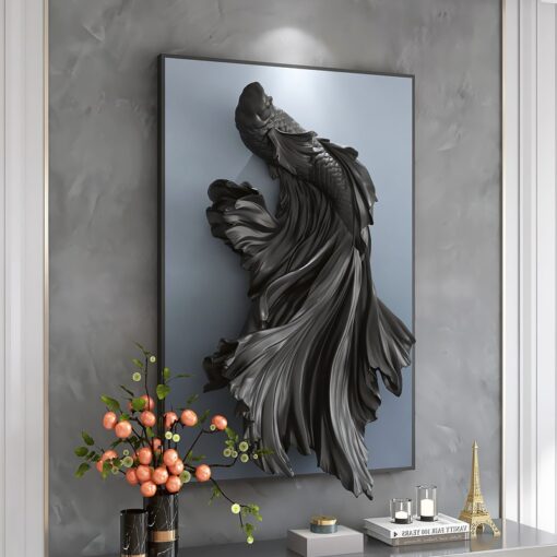 tranh-ca-betta 4 Tranh cá Betta chạm nổi