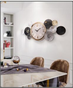 Tranh đồng hồ treo tường bằng kim loại