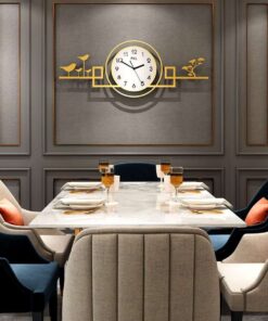 Đồng hồ treo tường kết hợp trang trí nội thất