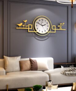 Đồng hồ treo tường kết hợp trang trí nội thất