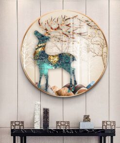 Tranh hươu nai tròn