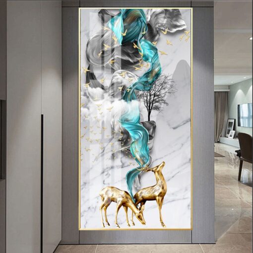 tranh huou nai 1 Tranh hươu nai