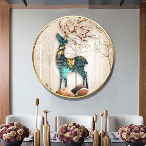 tranh-linh-vat 1 Tranh linh vật phong thủy hình tròn