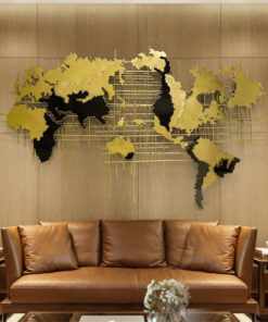 Phù điêu treo tường bản đồ Thế Giới