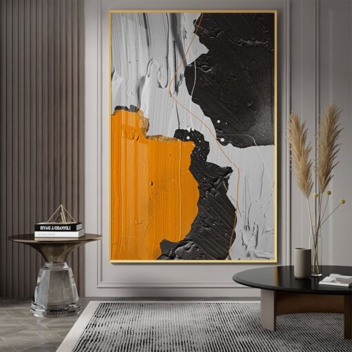 tranh son dau 1 Tranh sơn dầu trìu tượng treo tường