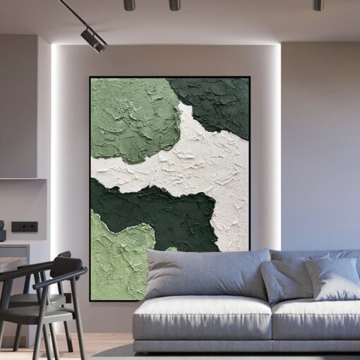 tranh sơn dau cao cap 2 Tranh sơn dầu trìu tượng làn nước