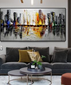 Tranh sơn dầu thành phố