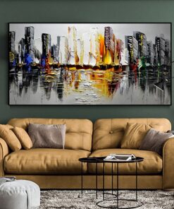 Tranh sơn dầu thành phố