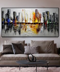 Tranh sơn dầu thành phố