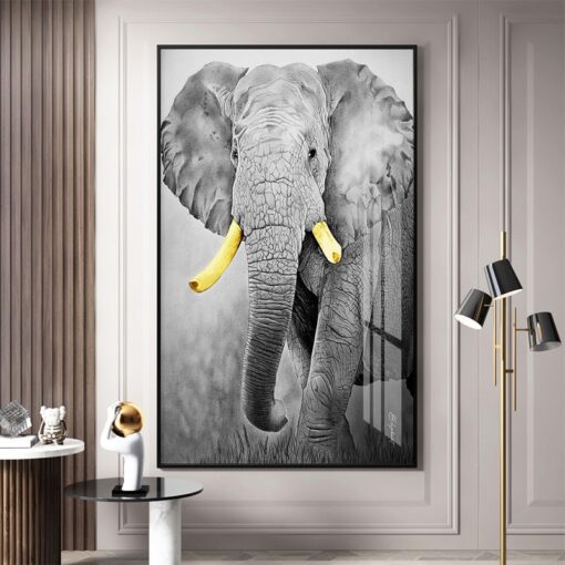 tranh son dau voi 1 Tranh sơn dầu con voi