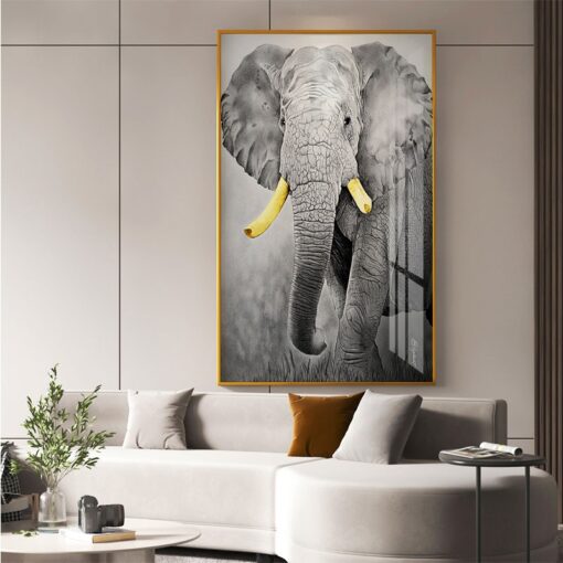 tranh son dau voi 3 Tranh sơn dầu con voi