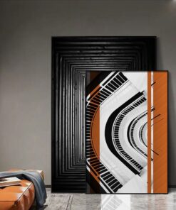 Cặp tranh trìu tượng kiến trúc