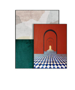 Cặp tranh trìu tượng kiến trúc