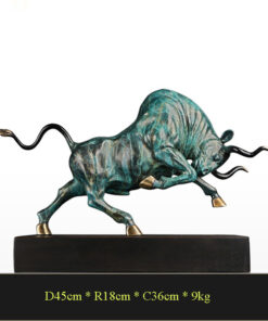 Tượng bò tót bằng đồng nguyên chất