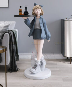 Tượng cô gái bồi bàn