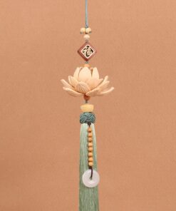 Dây treo xe ô tô chữ “PHÚC” kết hợp ngọc liên hoa