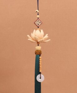 Dây treo xe ô tô chữ “PHÚC” kết hợp ngọc liên hoa