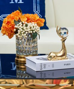 Cặp hươu đồng gắn quả cầu pha lê