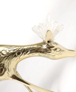 Con nai bằng đồng trang trí kệ tivi