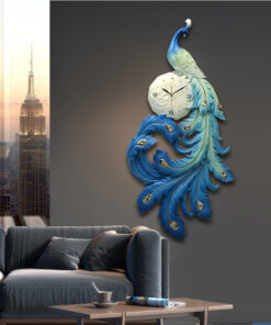 Đồng hồ con công treo tường nghệ thuật